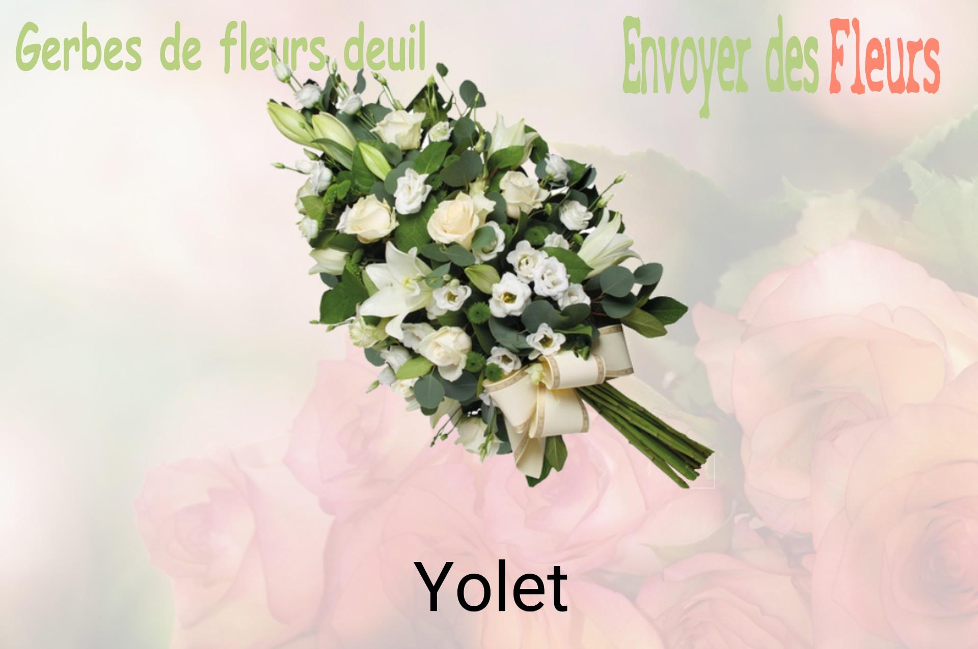 Gerbe de fleurs de deuil livrée à Yolet